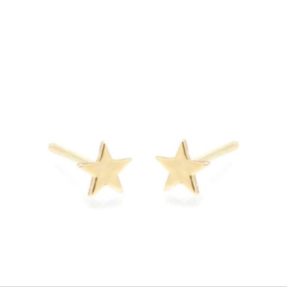 💫 ZOË CHICCO 14K GOLD STAR EARRING STUDS